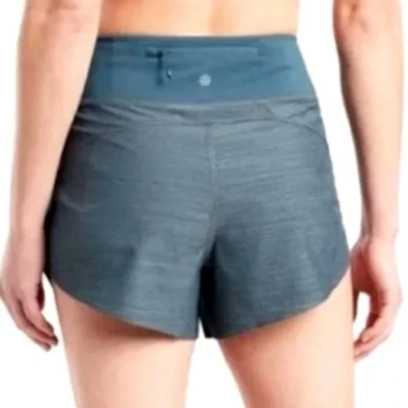 New Women’s Athlete Run With It Shorts 3.5 Inch Size 2XL XXL Space Dye Blue Grey - Picture 3 of 6